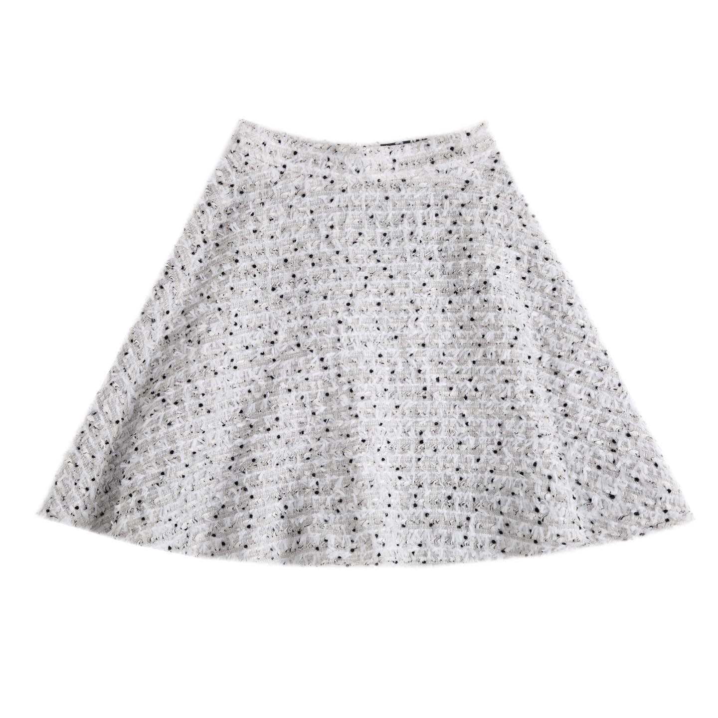 #10.1 Snow White Couture Tweed (Skirt only) | Bright Salmon London