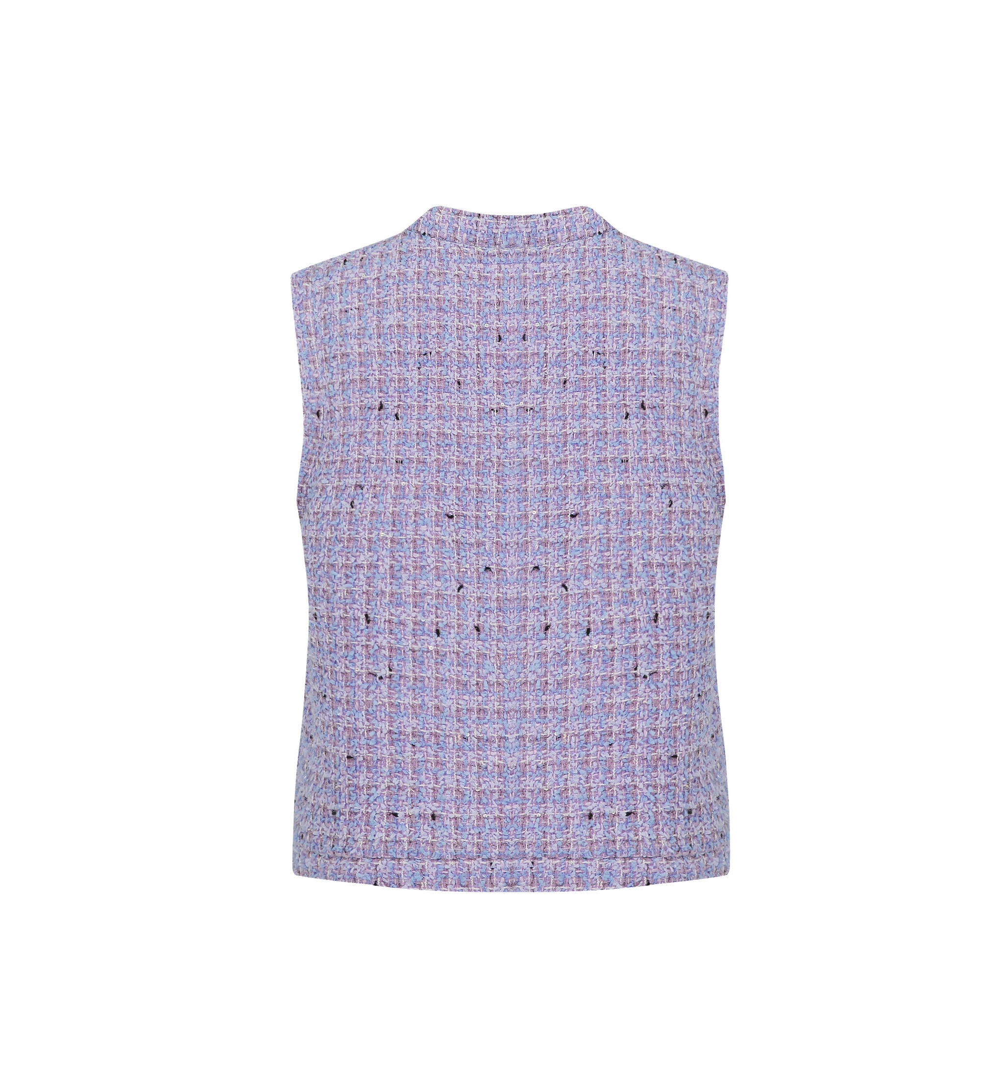#27 Shiny Lavender Tweed Vest | Bright Salmon London